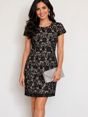 Maggie London Ivy & Blue black lace sheath dress Maggie London